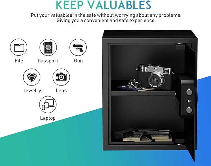 RPNB Deluxe Safe and Lock Box, Digital Keypad Safe Box, Steel Alloy Small Safes - Image 4