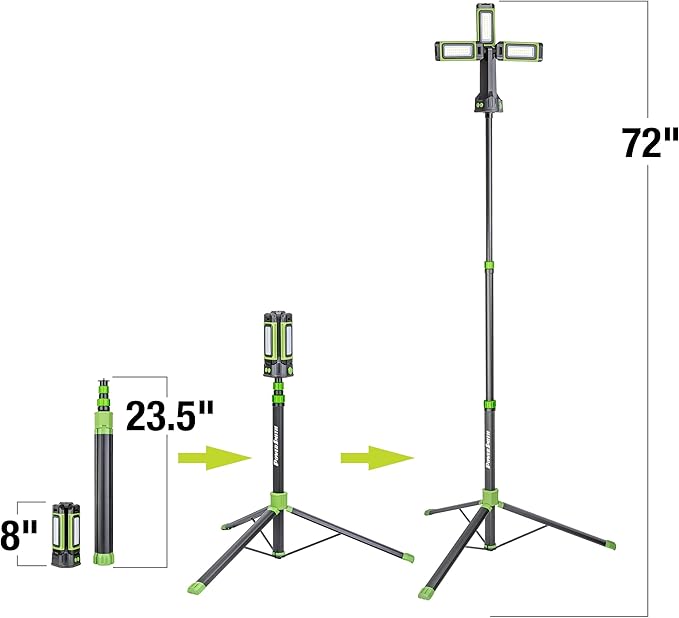 PowerSmith 4500 Lumen Rechargeable Cordless Work Light - Image 2