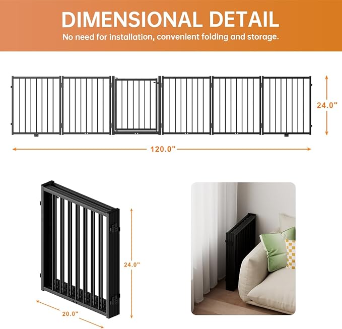 Full Metal Freestanding Dog Gate - Image 6