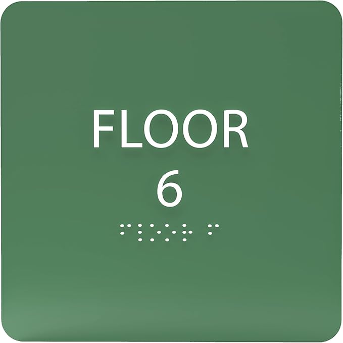 6" X6" Floor 6 Sign by ADACentralSigns
