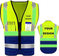 YOWESHOP High Reflective Visibility Safety Vest Custom Your Logo Safety Workwear by YOWESHOP