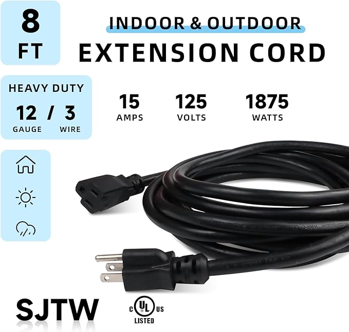 EP 8 Ft Outdoor Extension Cord - Image 2