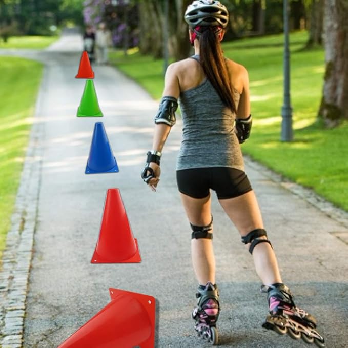 7 Inch Plastic Traffic Cones Sport Training Agility Marker Cone - Image 4