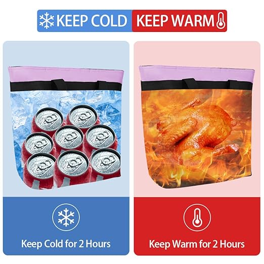 2Pk Insulated Reusable Tote Bag - Image 3