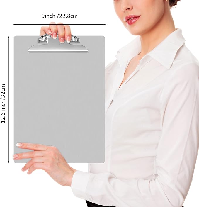 Mimorou 12 Pcs Metal Clipboard Heavy Duty Aluminum Clipboards 12 x 9 Inch Metal - Image 2