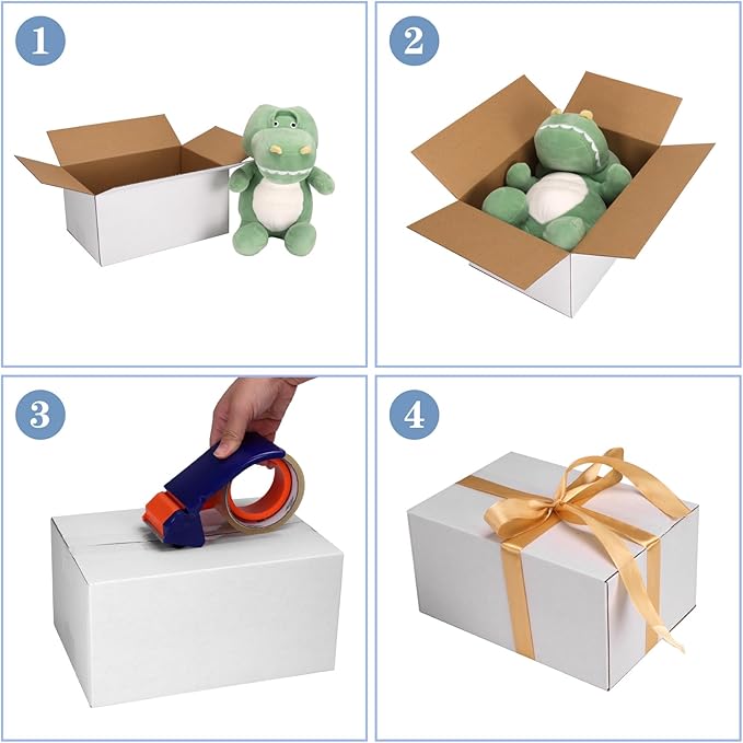 Hoikwo 10x7x5 Inches Small White Shipping Boxes Set of 40, Sturdy Cardboard - Image 5