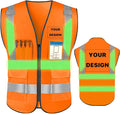 YOWESHOP High Reflective Visibility Safety Vest Custom Your Logo Safety Workwear by YOWESHOP