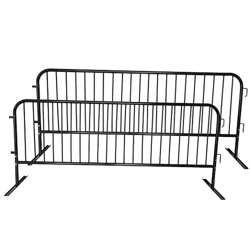 2 Pack 8.5 Ft Steel Crowd Control Heavy Duty Interlocking Steel Safety Barriers by ZUVELLO