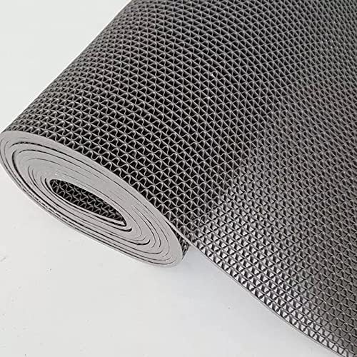 Drainage Non Slip Floor Mats Wet Area Commercial Mesh Rubber Flooring Mat Garage Pools Restaurant Bathroom Patio Outdoor Indoor Drain Splash Rug Mat,Gray/Grey,1.2×1M/4×3.3FT by WLWLEOFLOORMAT