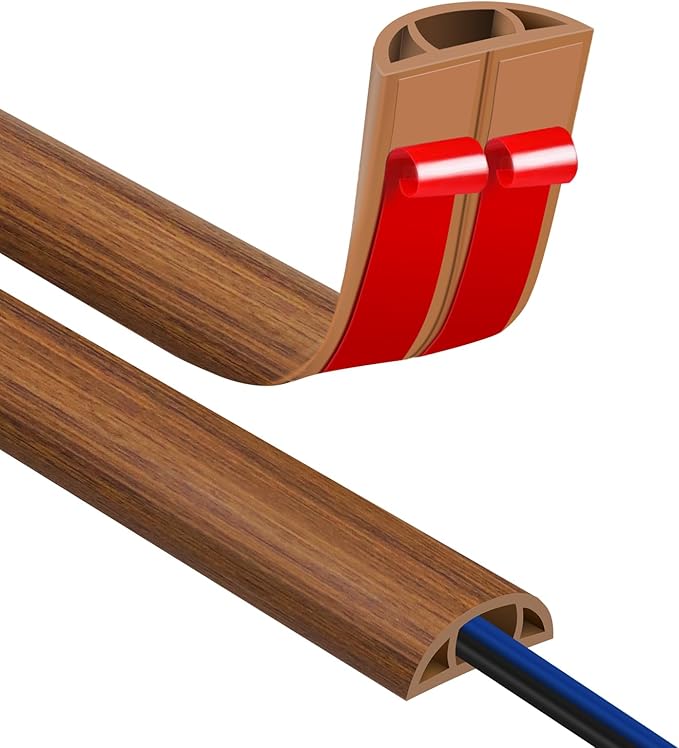 Floor Cord Covers for Wires 3.3FT Cable Hider Wire Cover Self Adhesive Cord by JAHOMFAI