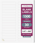 NextDayLabels - 3-7/16" x 2/3" Rectangular Sticker Labels by NextDayLabels