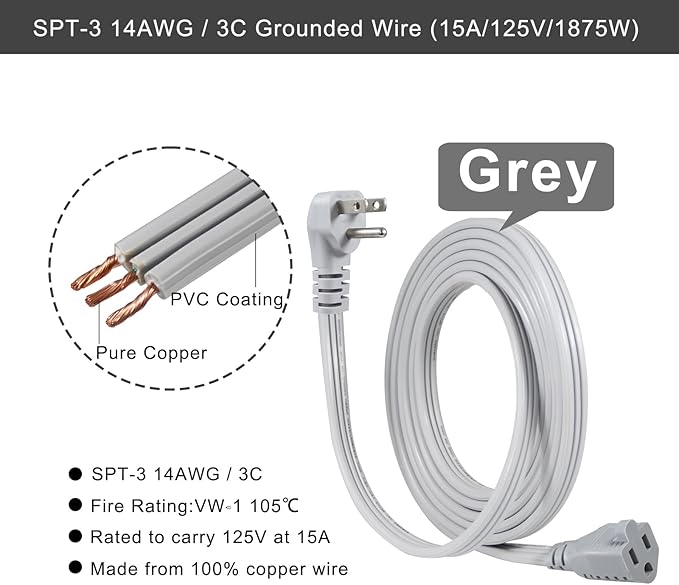 KUNCAN Appliance Power Extension Cord - Image 4