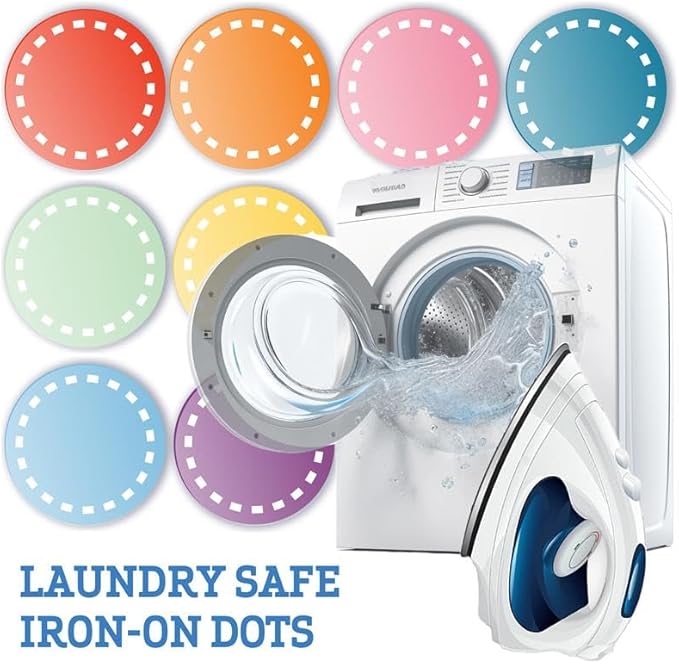 Color Coded Iron On Dot Labels - Image 6