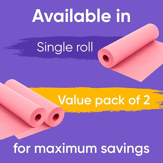 48" x 1200" Pink Kraft Paper Roll, 45 lbs Thickness, Made in USA Colored Craft - Image 2