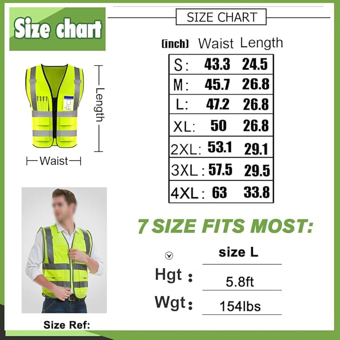 YOWESHOP High Reflective Visibility Safety Vest Custom Your Logo Safety Workwear - Image 5