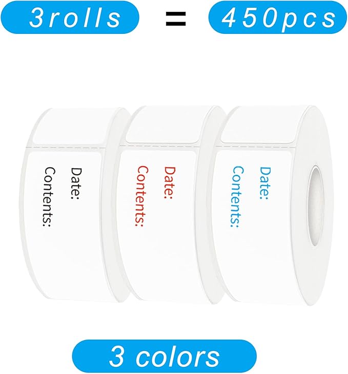 Removable Freezer Labels, 3 Clors 1 x 3 Inch Food Storage Stickers, - Image 2