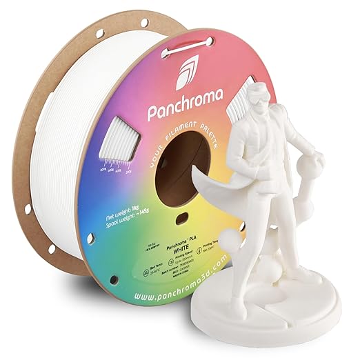 Panchroma PLA White 3D Printer Filament, 1kg Spool, High Speed Printing by Polymaker
