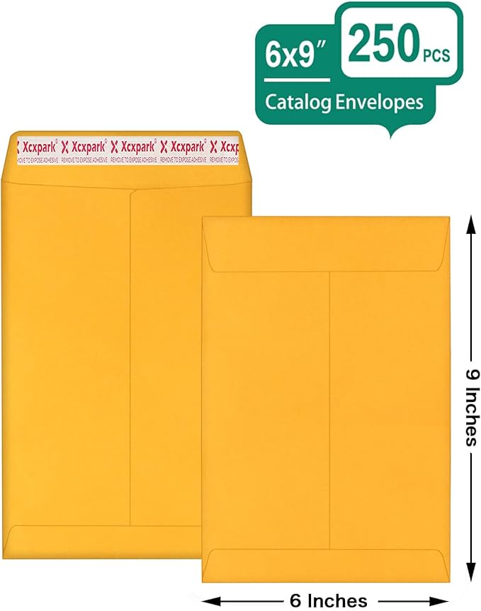 250 PCS 6x9 inches Security Catalog Envelopes Printable Self Seal Envelopes - Image 2
