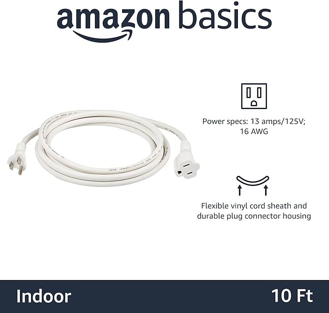 Amazon Basics Extension Cord, 13 Amps, 10 Foot - Image 2