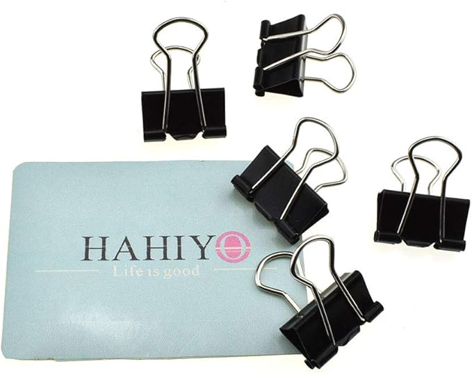 HAHIYO Binder Clips Paper Clamps Spring Steel Sturdy Small 0.75 inches Width - Image 9