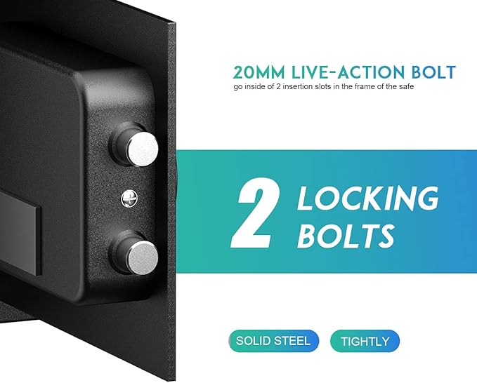 RPNB Deluxe Safe and Lock Box, Digital Keypad Safe Box, Steel Alloy Small Safes - Image 4