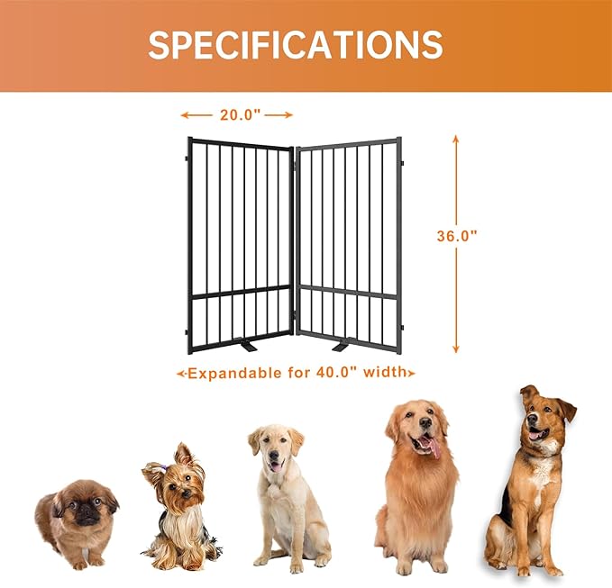 Full Metal Freestanding Dog Gate - Image 4