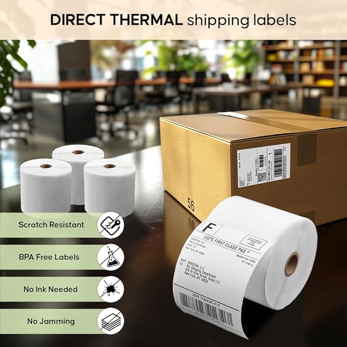 SL450 4x6 Shipping Label in 1 Roll Support Arkscan Label Printers, Compatible - Image 5