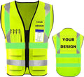 YOWESHOP High Reflective Visibility Safety Vest Custom Your Logo Safety Workwear by YOWESHOP