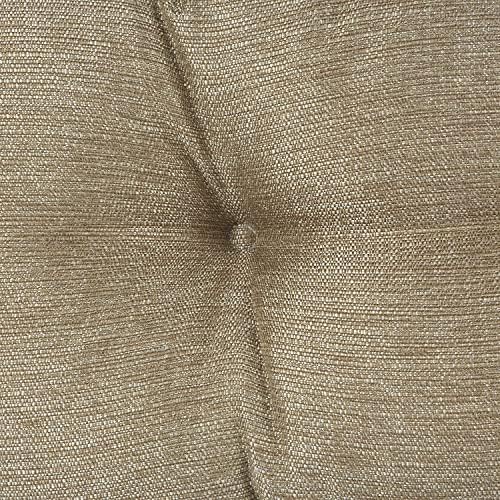 Klear Vu The Gripper Non-Slip Tufted Bench Cushion for Indoor Furniture, Assembled in USA, Entryway Storage, Bay Window, Corner Nook or Piano Seat, 27 Inches, Solid Gold - Image 3