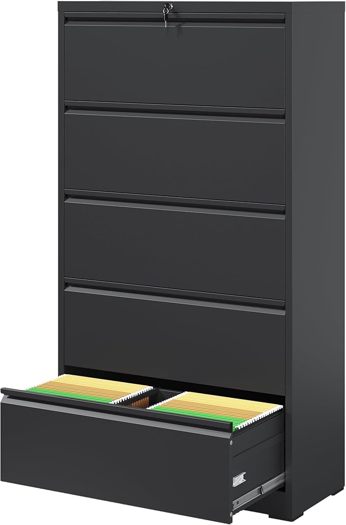 Lateral File Cabinets 5 Drawer by IKIMIMetalFurniture
