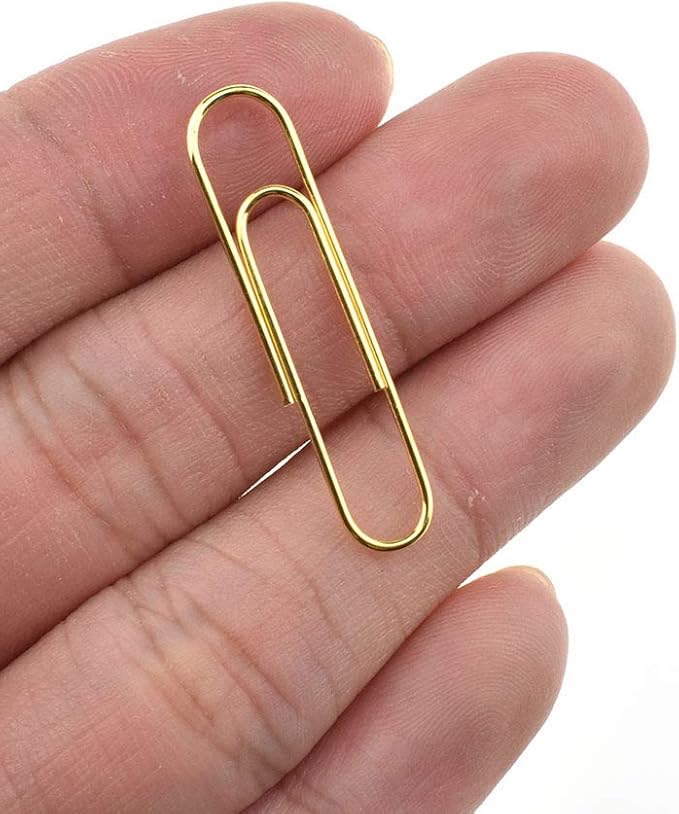 HAHIYO Paper Clips Sturdy 1.3 inches Length 180 Pack Paperclips Heavy Duty by HAHIYO