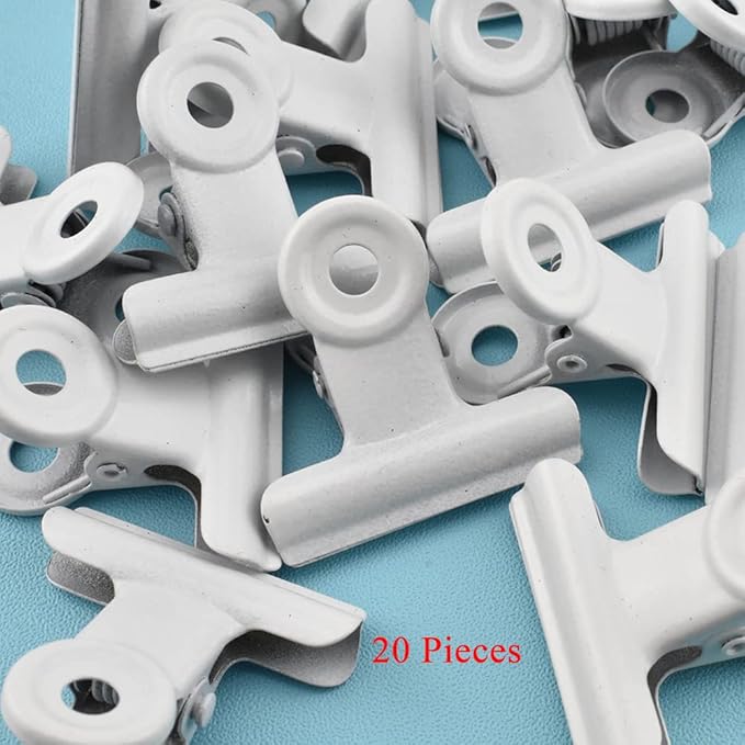 HAHIYO 1.25inch White Bulldog Clips Metal File Hinge Binder Clips Clamps Save - Image 6