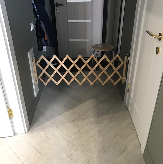 43-inch Wide 18-inch Tall Dog Gate Wood Pet Gate - Image 2