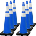 6 Pack 36" Large-Sized PVC Traffic Cones by OranLite