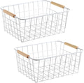 LeleCAT white wire baskets for organizing by HomeSpaceStorageBasket
