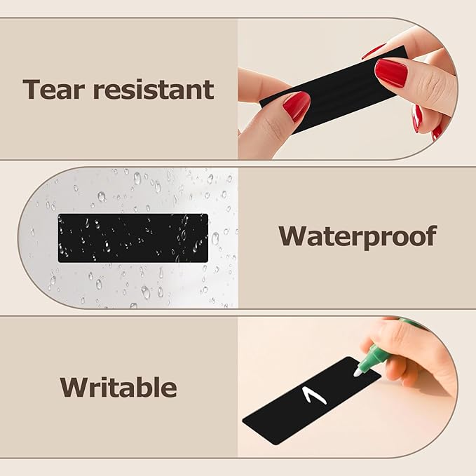 Black Rectangle Color Coding Labels 3 × 1 Inches, Self-Adhesive Writable - Image 7