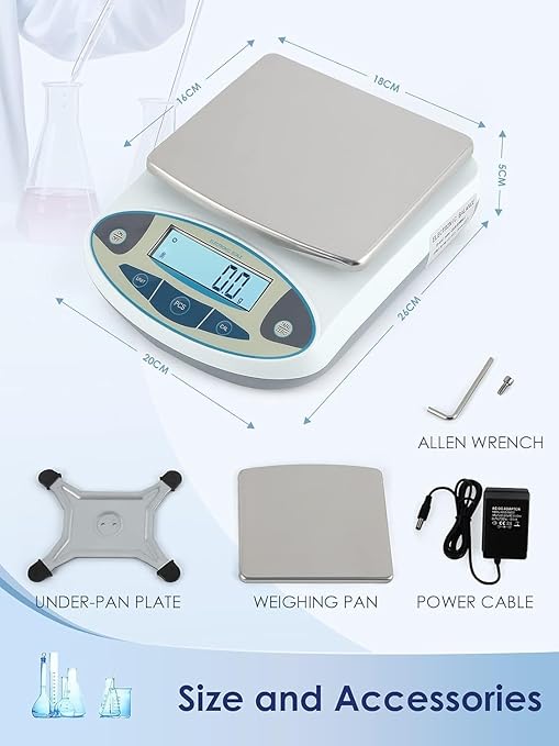 CGOLDENWALL Lab Scale 5kgx0.1g Digital Precision Scale Electronic Balance - Image 6
