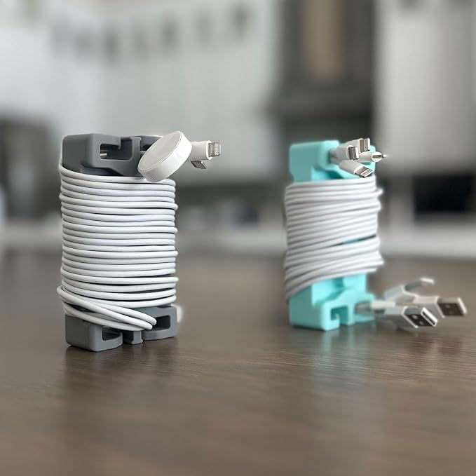 DeskBrick 2PK – Patented Non-Slip Steel-Weighted Desk Organizers & Cable - Image 5