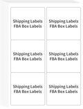 FungLam Printable Sticker Paper, 3-1/3" x 4" Shipping Address Labels 600 Blank by FungLam