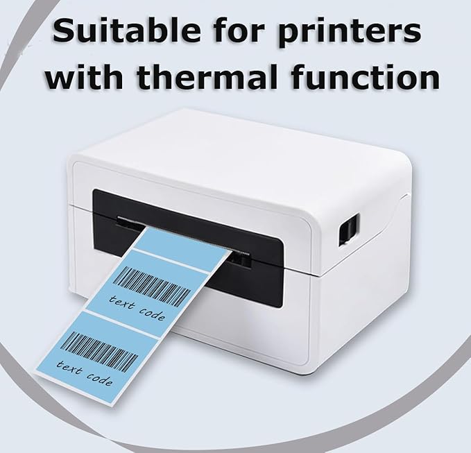 2" x 2" Thermal Labels Stickers Blue, Square Thermal Shipping Stickers - Image 3