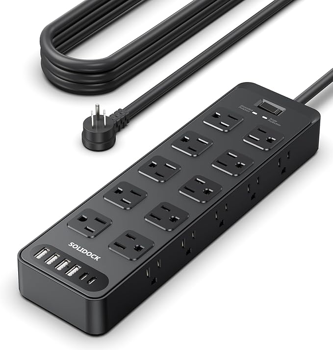 Power Strip Surge Protector Flat Plug by Unknown