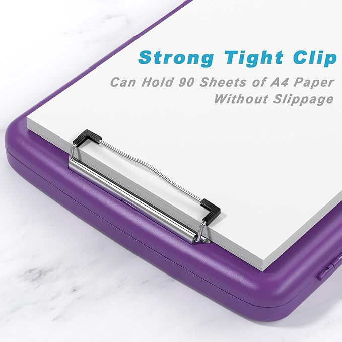 Rimilak Plastic Clipboard with Storage, 8.5 x 11 High Capacity Folio Nursing - Image 3