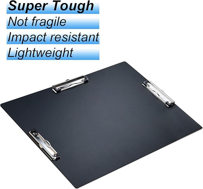 Acocony 11x17 Clipboard Three Clip Super Tough Extra Large Clipboard PP Plastic - Image 3