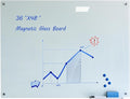 Magnetic Glass Whiteboard with Eraser 48" x 36" Frameless Tempered Glass Dry by JYYPWB
