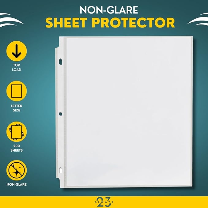 Always23 Sheet Protectors, Plastic Sheet Protectors, Economy 200 Pack - Image 2