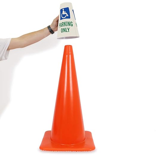 SmartSign 6-Pack "Handicapped Parking Only" Reflective Cone Message Sleeve - Image 5