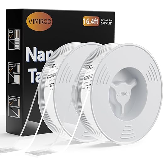 2 Pack Double Sided Tape Heavy Duty, Extra Large 16.4FT Nano Double Sided by VIMIROO