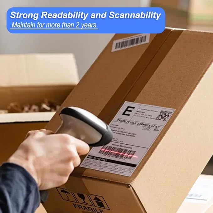 4x6 Thermal Labels, OausTect 100 FanFold Shipping Labels, Thermal Printer - Image 4
