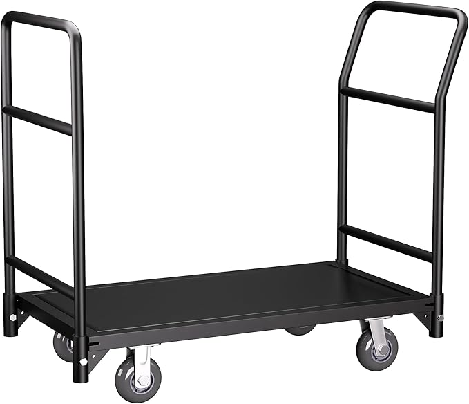 Platform Truck Cart, 37.2"x31"x45.6" Heavy Duty Push Cart Dolly, 2100lbs by GIOTORENT