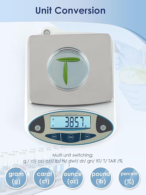 CGOLDENWALL Lab Scale 5kgx0.1g Digital Precision Scale Electronic Balance - Image 3